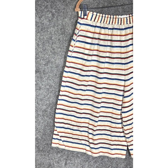 Its Pure Gould Rainbow Striped Wide Leg Pull On Capri Pants Womens Sz Large USA - Picture 5 of 12